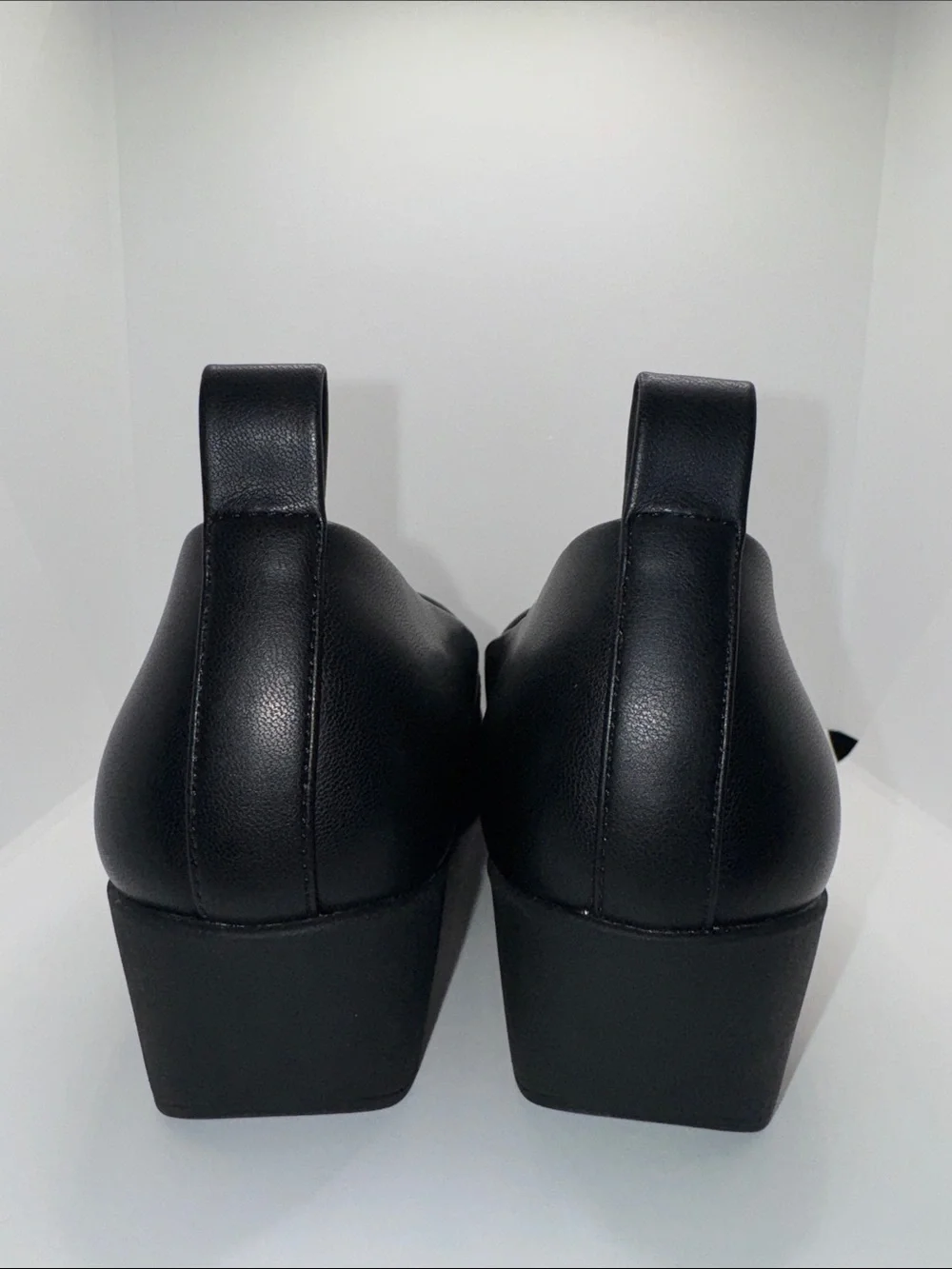 Aerosoles Trixie Wedges Slip On Shoes Black Vegan Leather Women’s 8 Wide 8W